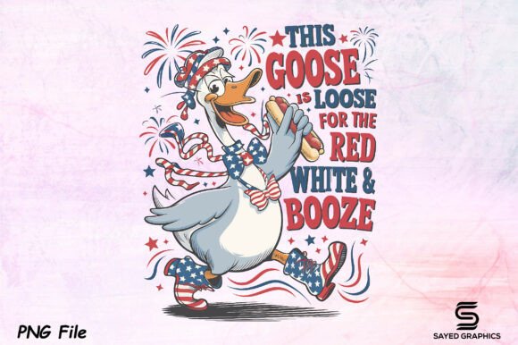 4th of July Goose USA America PNG Design: Festive & Versatile