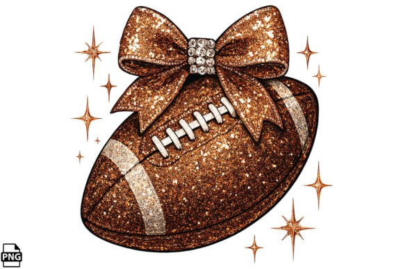 Glitter Coquette Football PNG: A Stylish Twist for Designs
