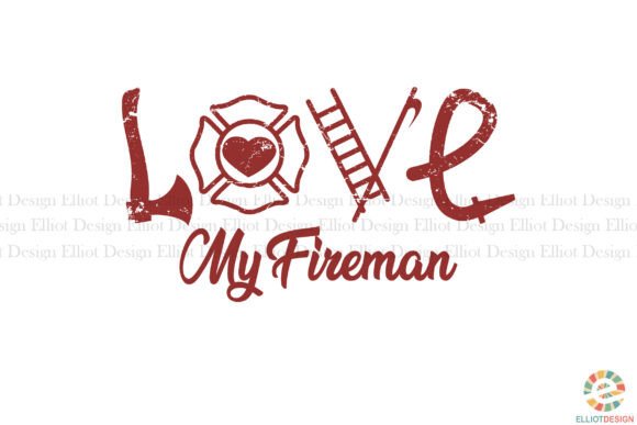 Love My Fireman: A Sublimation Design That Captures Heart and Heroism
