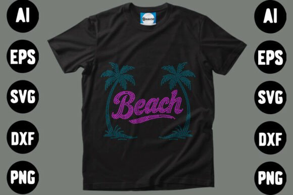 Shimmering Coastline: Unlocking Creativity with Beach Rhinestone Design